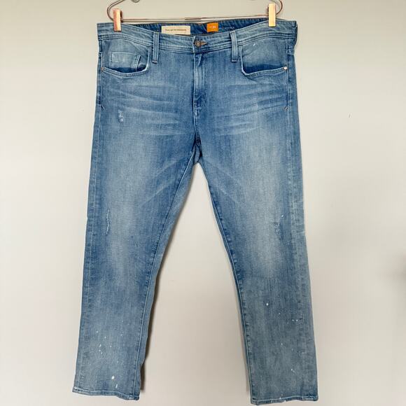 Pilcro and the Letterpress Jeans Womens 32 Blue Distressed Hyphen Straight Leg - Picture 1 of 8